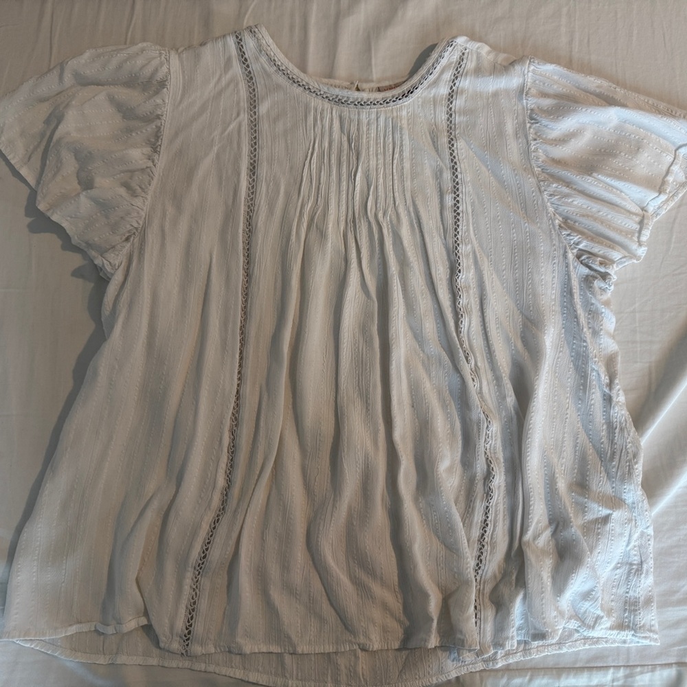 Knox Rose White Textured Blouse